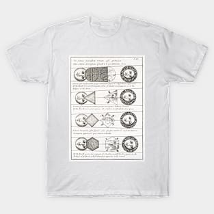 Four diagrams of Solar eclipses (1711) by Johannes Buno T-Shirt